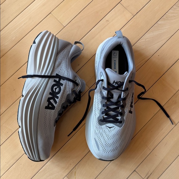 Men’s Hoka Bondi 8 Grey and Black Size 10.5 BRAND NEW IN BOX - Picture 2 of 7